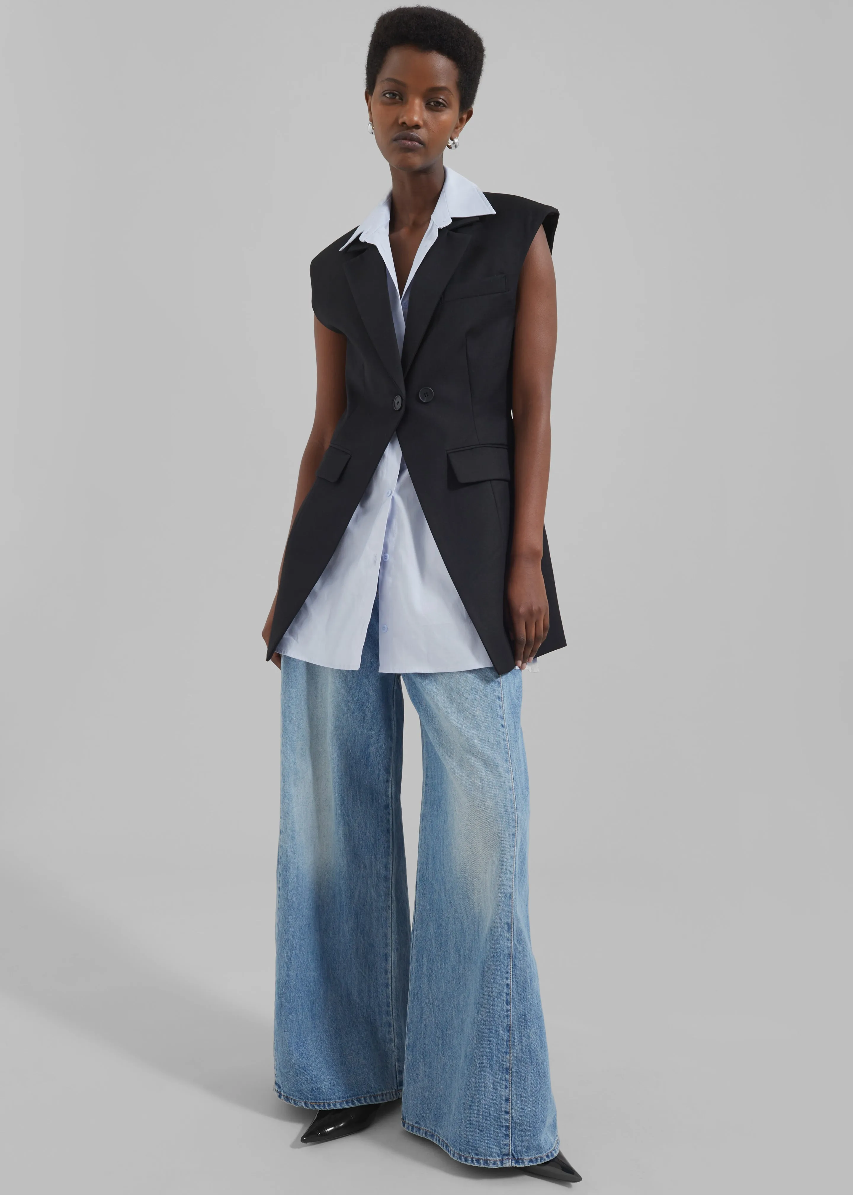 Shari Layered Vest - Black