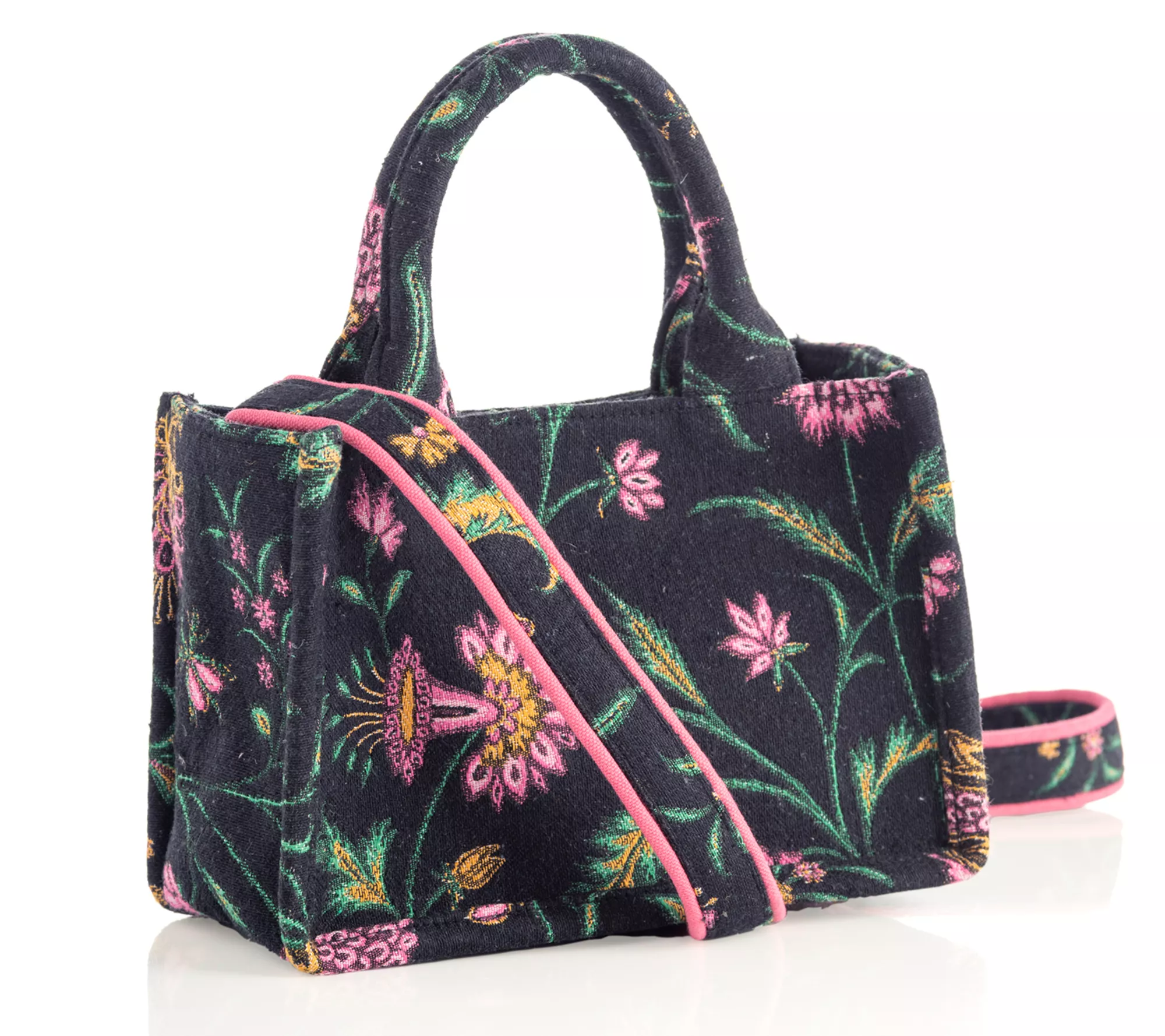 Shiraleah Karla Mini Cotton Tote Bag withCrossbody Strap