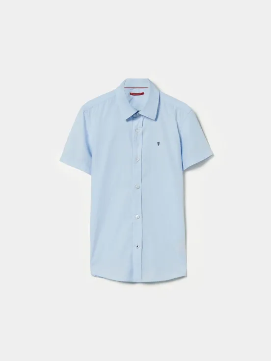 Short-sleeved cotton shirt