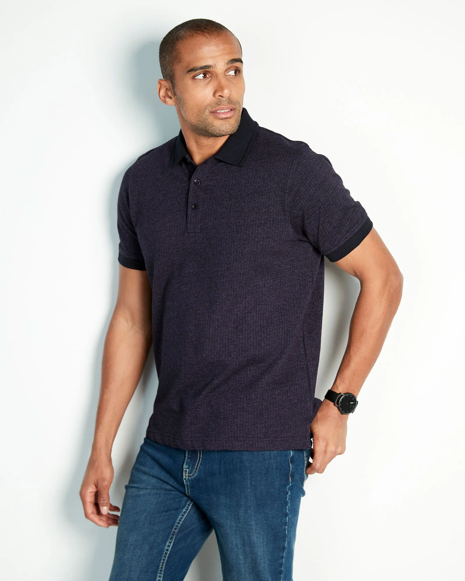 Signature Short Sleeve Textured Polo Shirt