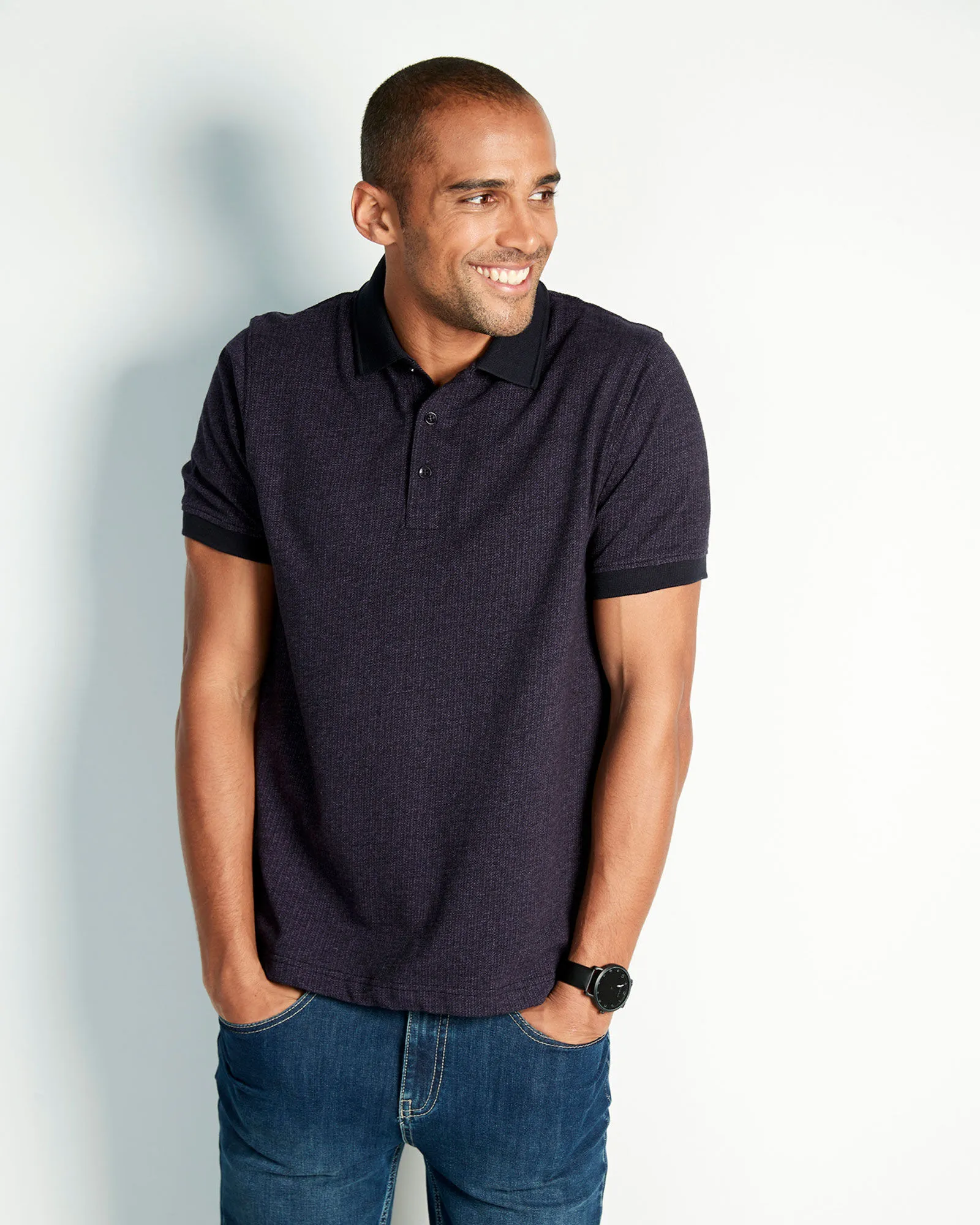 Signature Short Sleeve Textured Polo Shirt