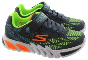 SKECHERS Kids 400137L Flex Glow Trainers In Navy Multi