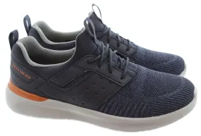 SKECHERS Mens 210620 Lattimore Elastic Lace Trainers In Navy