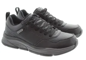 SKECHERS Mens Bengao Waterproof Trainers In Black/Grey