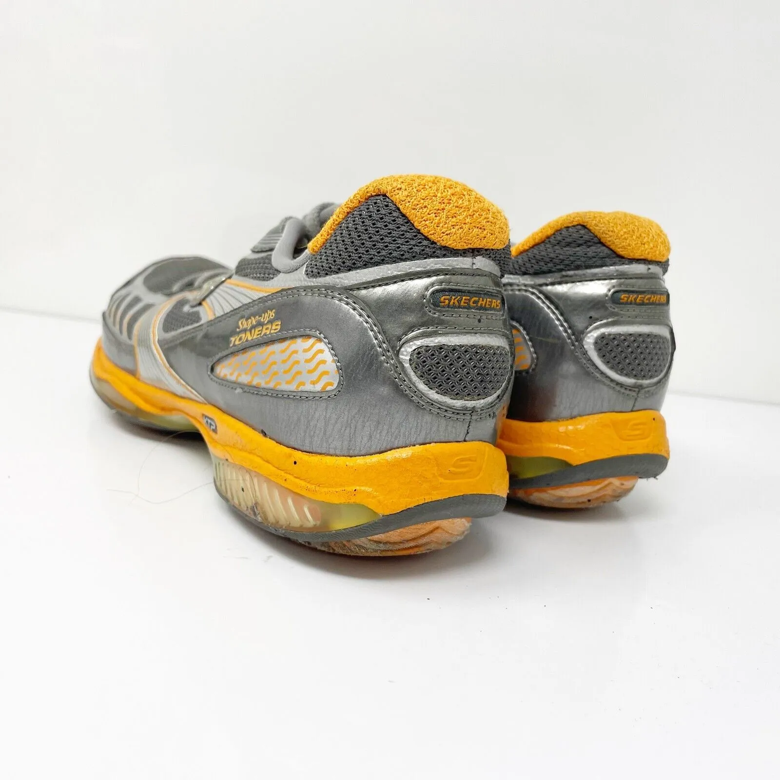 Skechers Womens Shaps Ups Toners 13003 Gray Running Shoes Sneakers Size 8