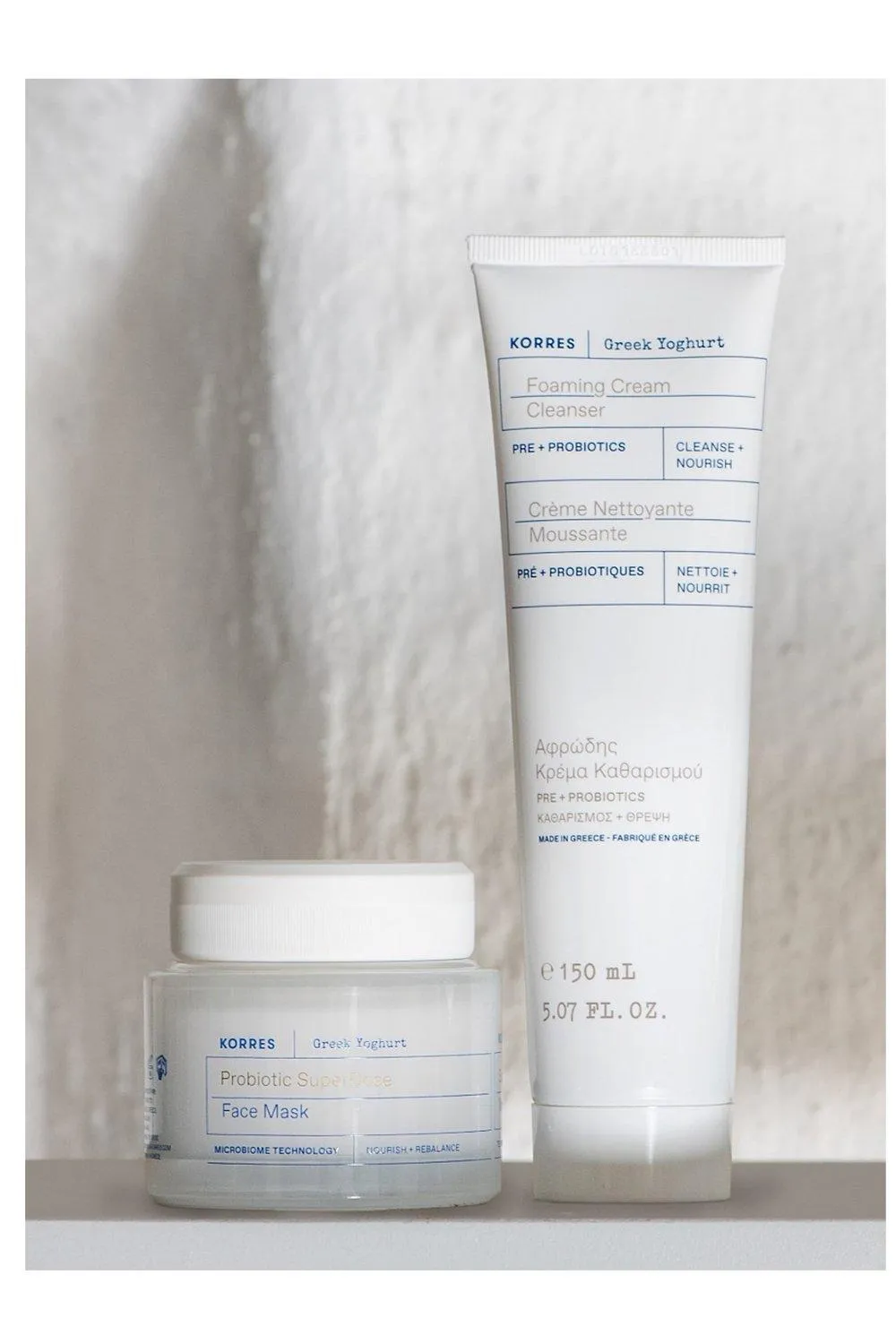 Skin | Greek Yoghurt Foaming Cream Cleanser Pre + Probiotics | Korres