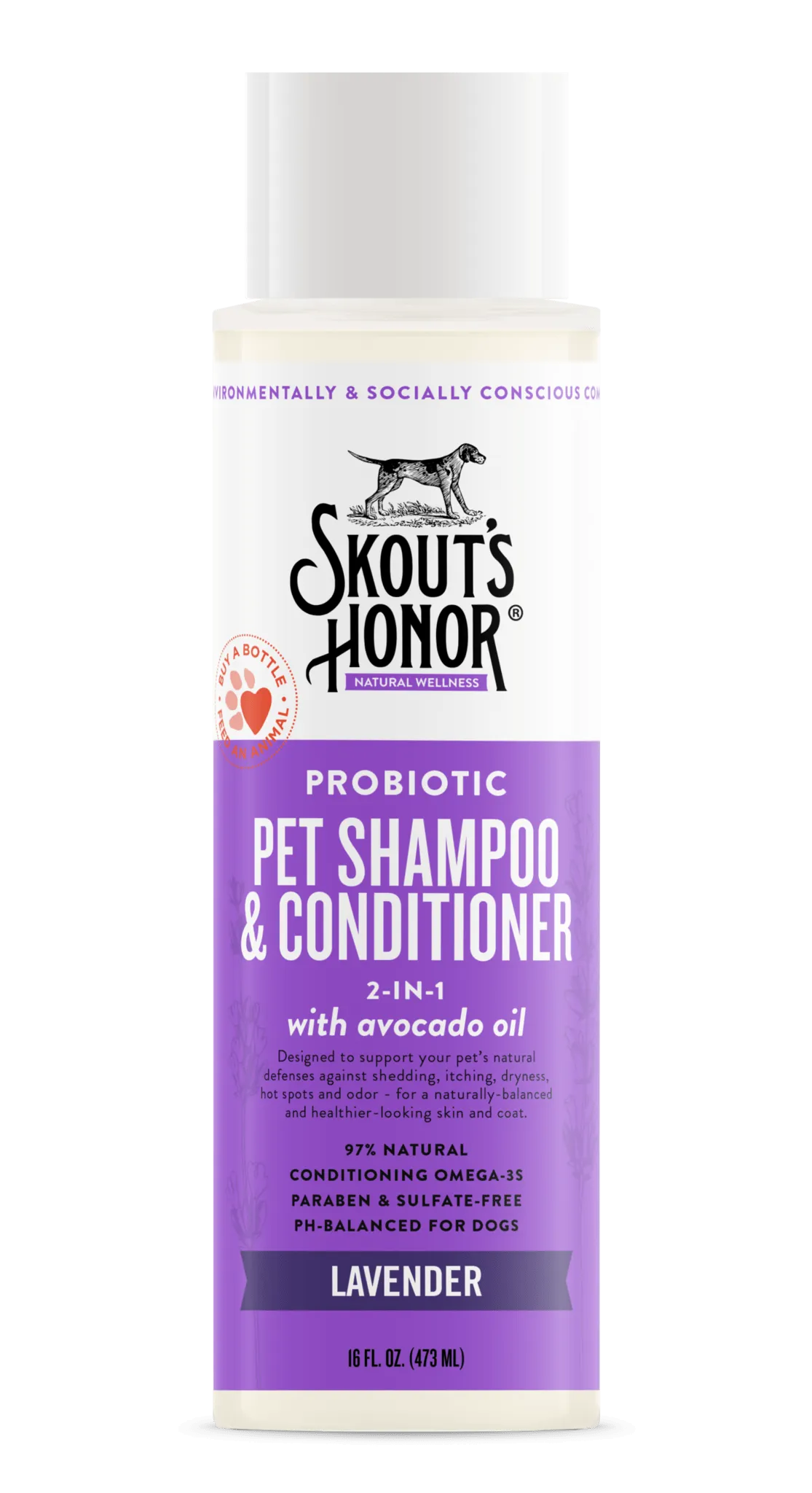 Skout's Honor Probiotic Shampoo & Conditioner (2-in-1) - Lavendar