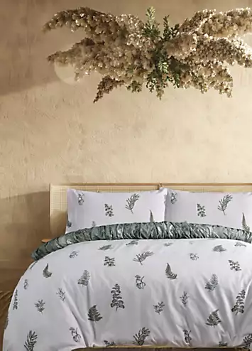 Sleepdown Fern Ruched Reversible Duvet Cover Set | Kaleidoscope