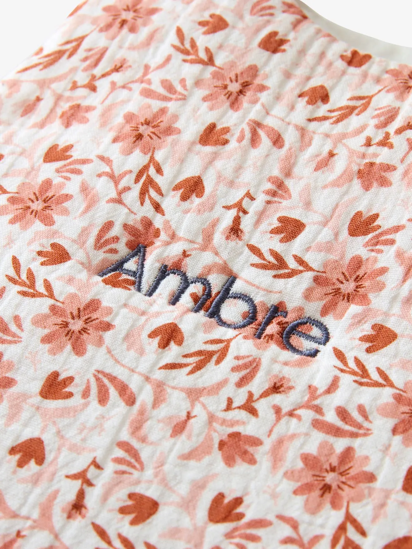 Sleeveless Baby Sleeping Bag, in Cotton Gauze, Happy Bohème - printed pink