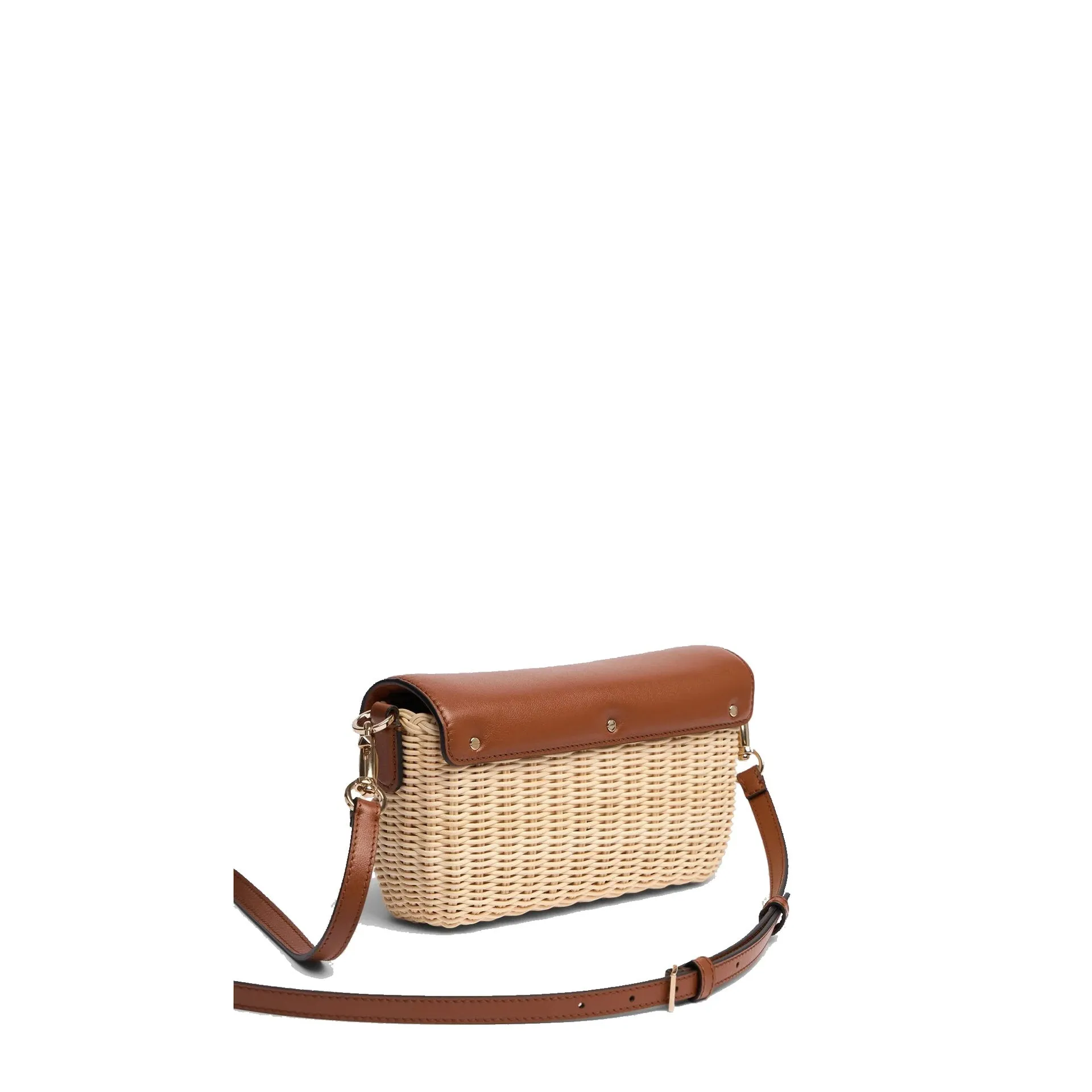 Small Loco in Raffia and Leather Shoulder Bag