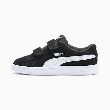 Smash v2 Suede Sneakers - Infant 0-4 years | Puma Black-Puma White | PUMA 세일 | PUMA 