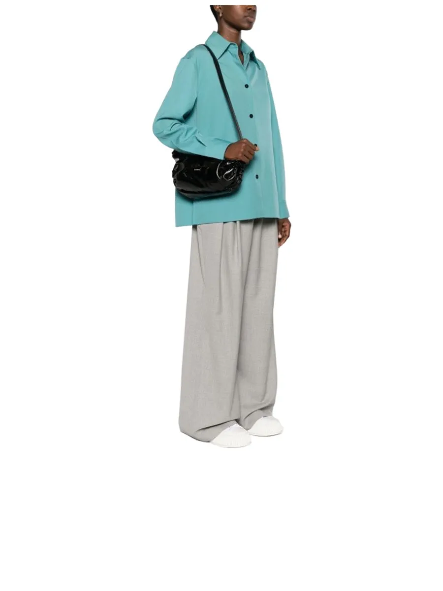 Smooth Grain Cylinder Shoulder Bag