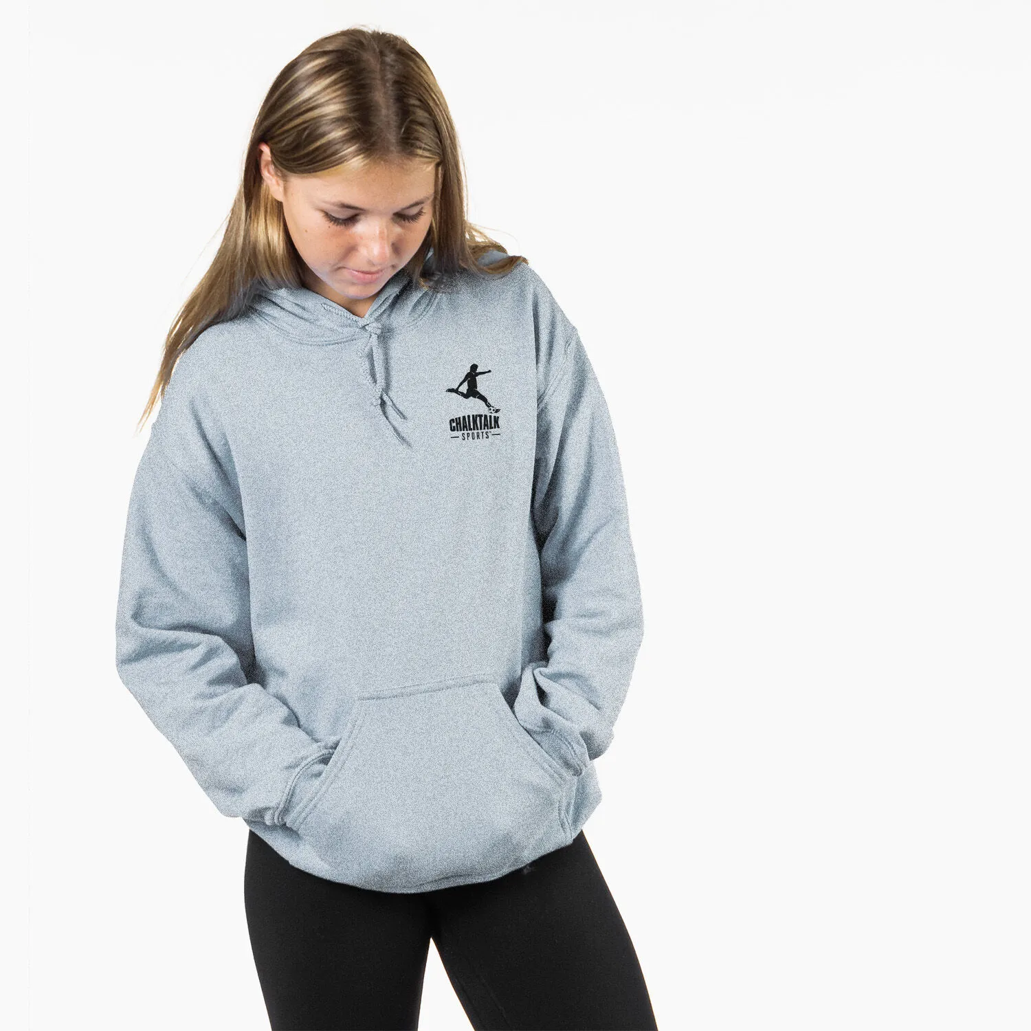Soccer Hooded Sweatshirt - Eat. Sleep. Soccer (Back Design) 