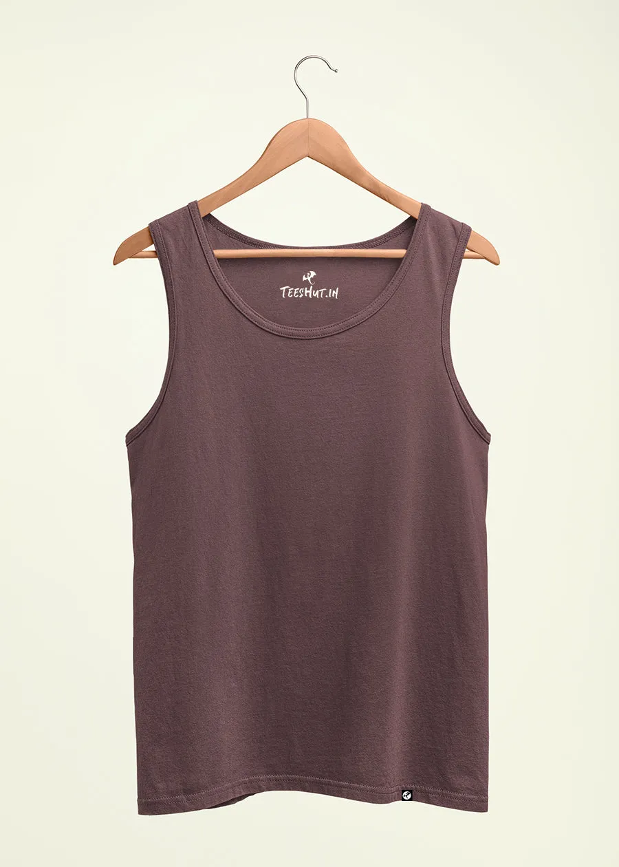 Solid Men Vest - Mauve Taupe