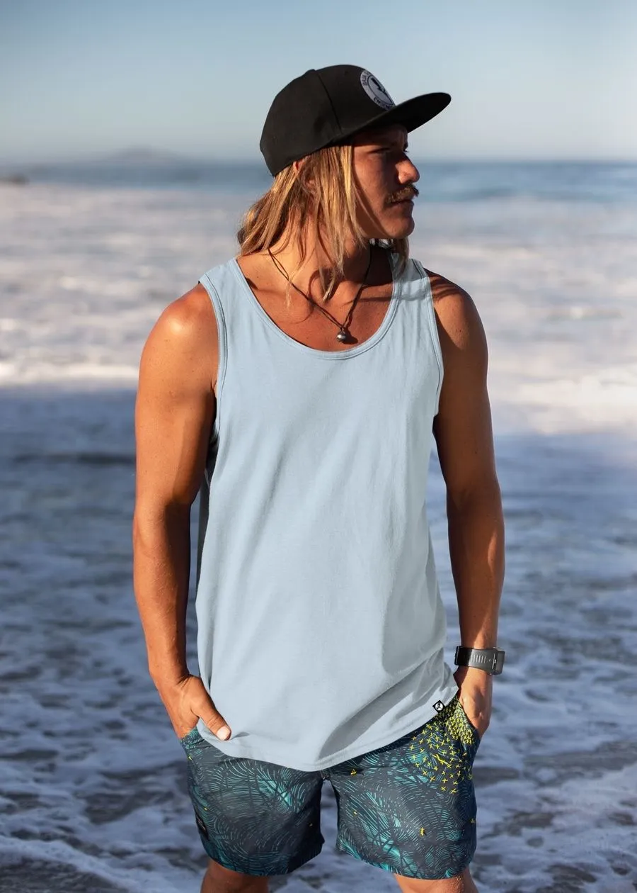 Solid Men Vest - Sky