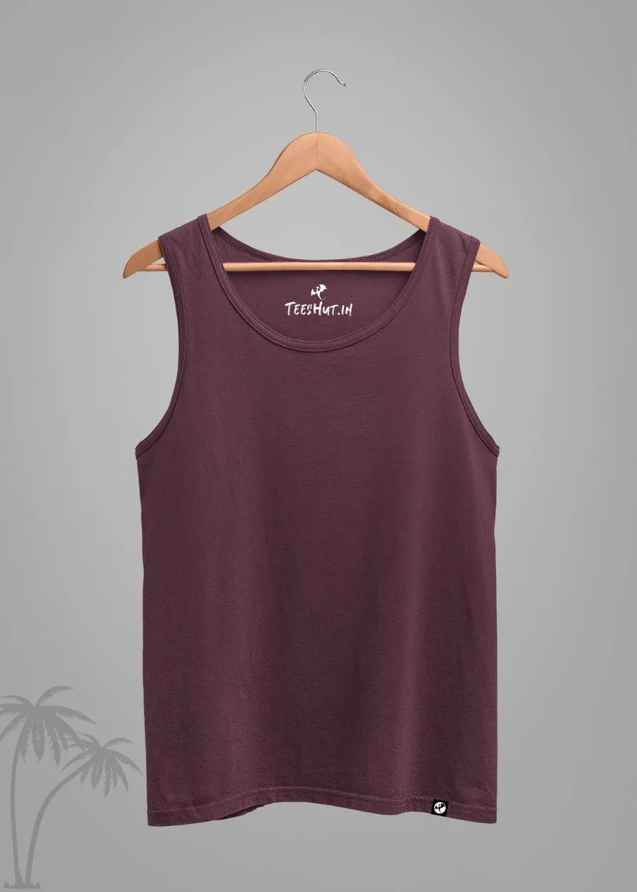 Solid Men Vest - Wine