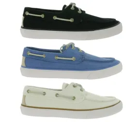 SPERRY Bahama Striper SC men s canvas sneakers with wave siping technology black, blue or beige