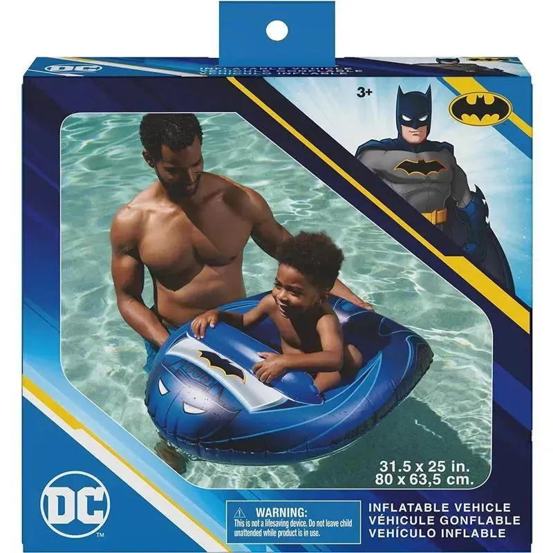 Spin Master - Swimways DC Batman Batmobile Inflatable Water Boat Vehicle, for Kids Aged 3 & Up