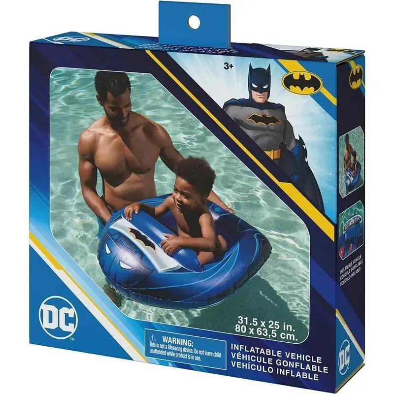 Spin Master - Swimways DC Batman Batmobile Inflatable Water Boat Vehicle, for Kids Aged 3 & Up