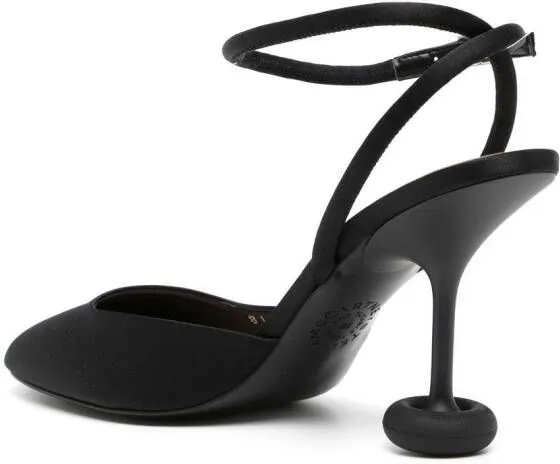 Stella McCartney 95 round-toe ankle-strap sandals Black