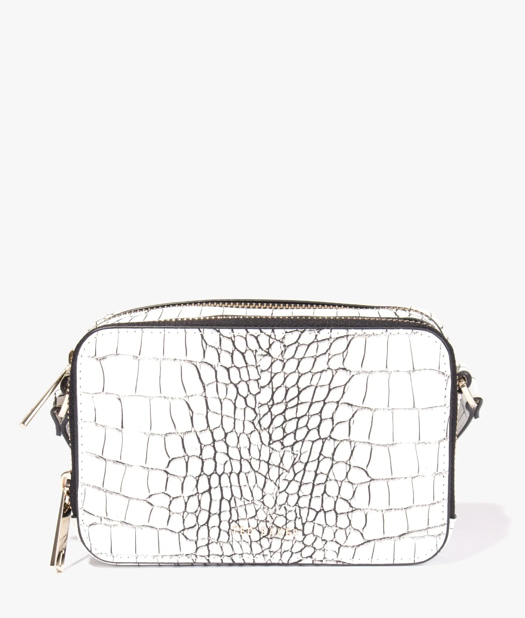 Stina double zip camera bag in white
