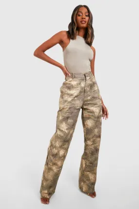 Straight Leg Camo Cargo Pants