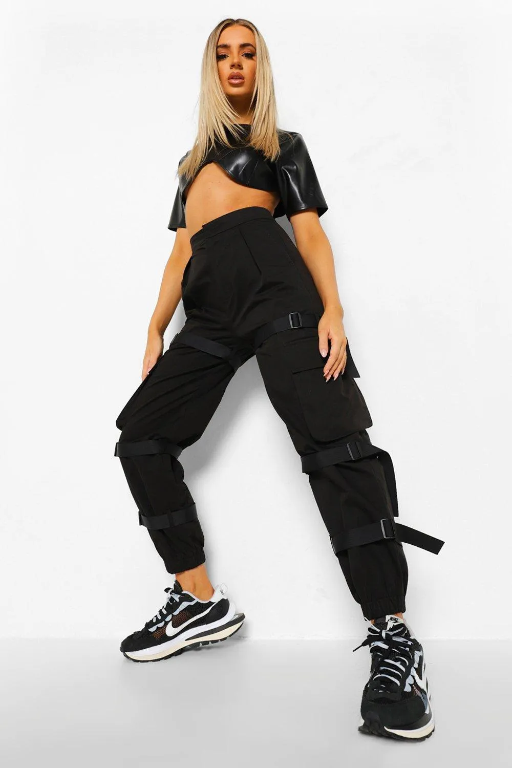 Strap Detail Cargo Pants