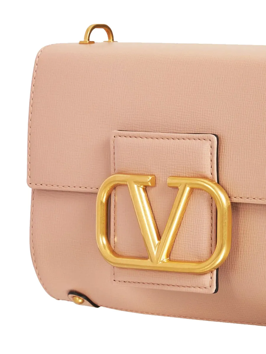 Stud Sign Grainy Calfskin Shoulder Bag