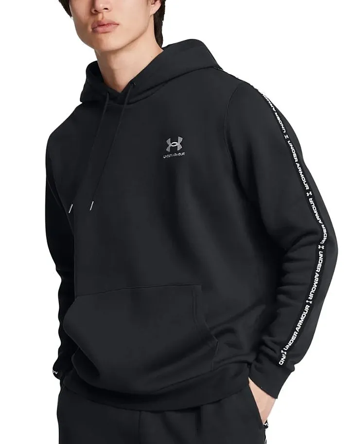 sweatshirt Under Armour Icon Fleece Hoodie Taping - Black/White - men´s
