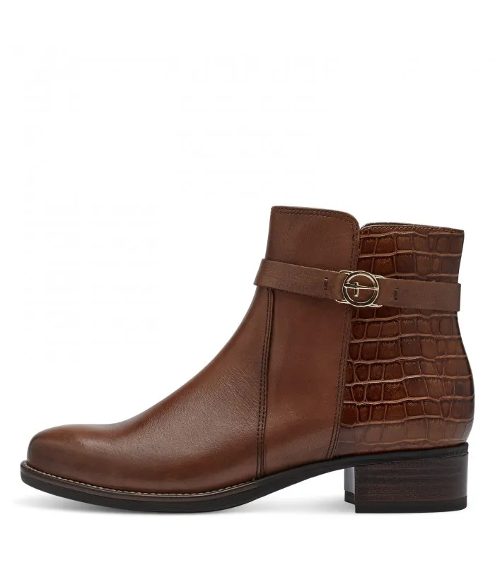 Tamaris Ankle Boots Cognac Leather 25047