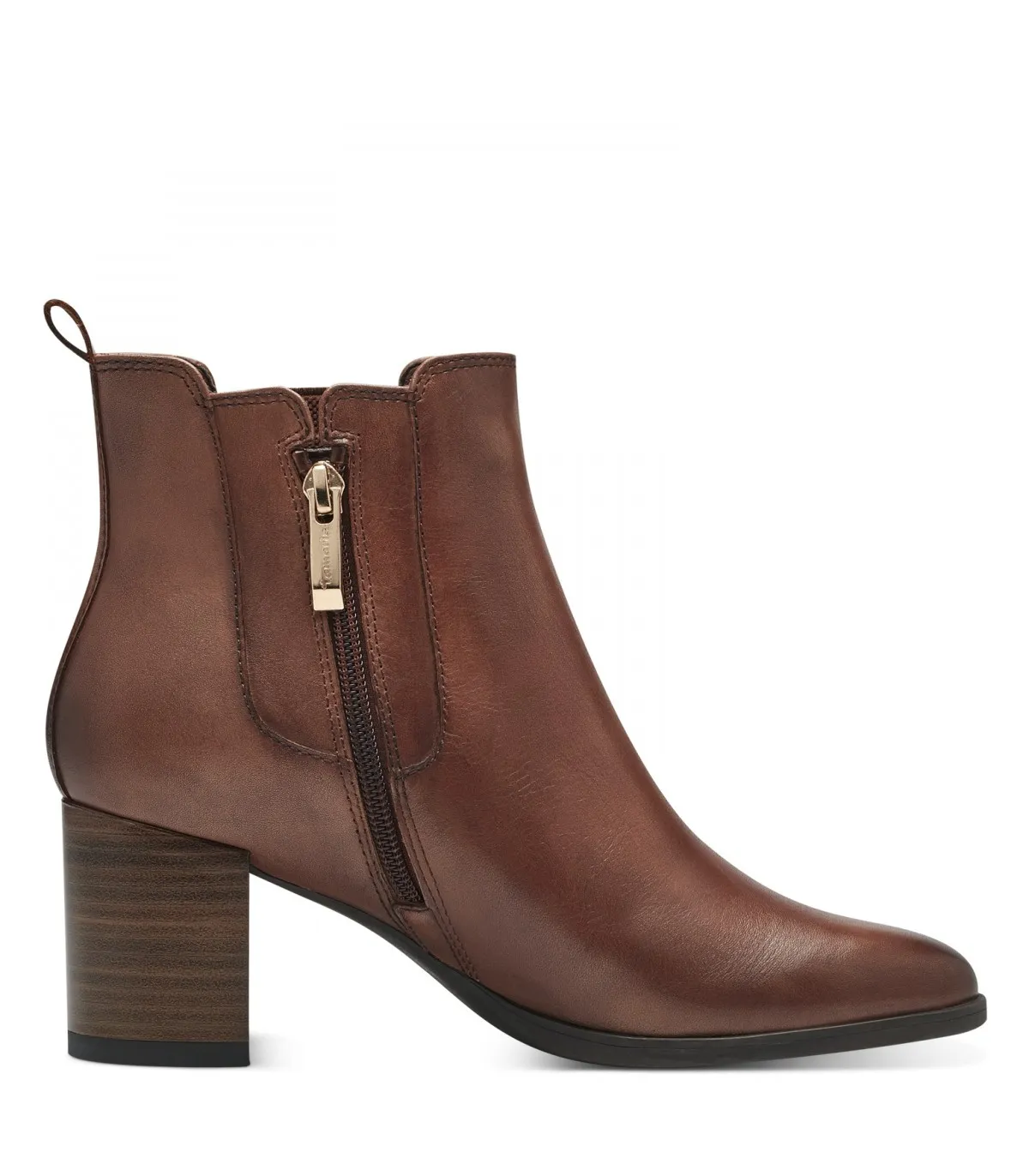 Tamaris Ankle Boots Cognac Leather 25377