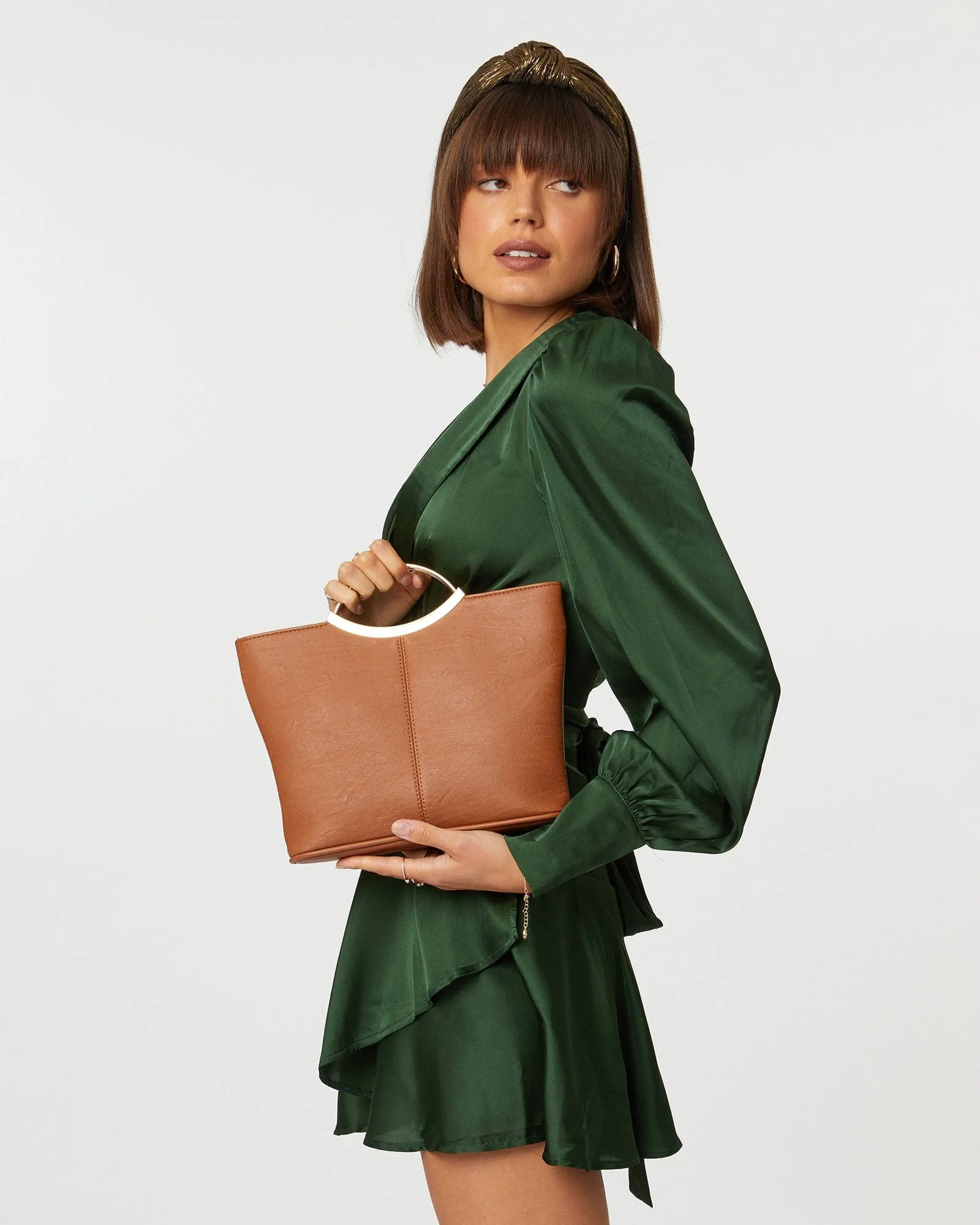 Tan Jessie Clutch Bag