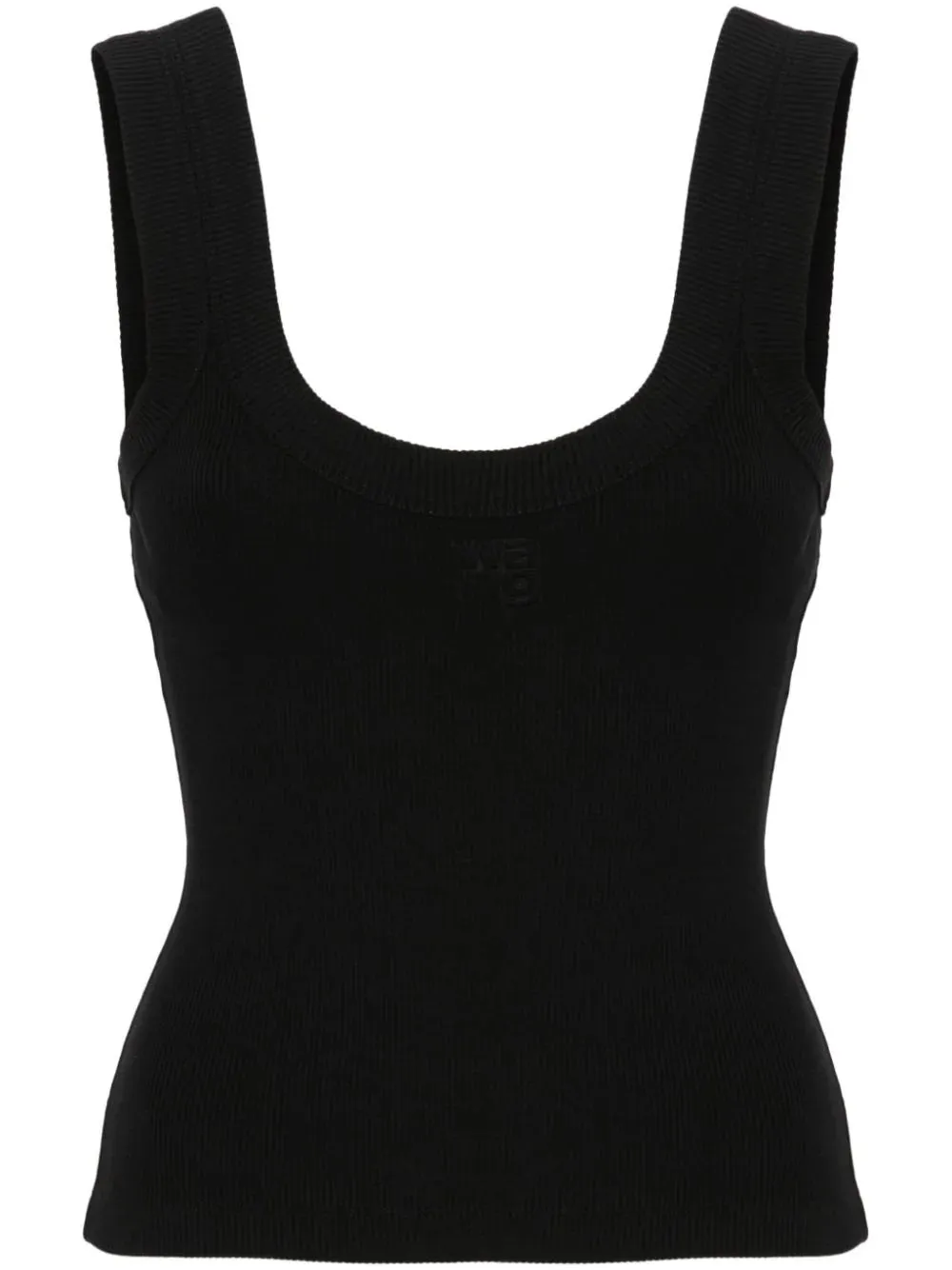 Tank top with embossed logo