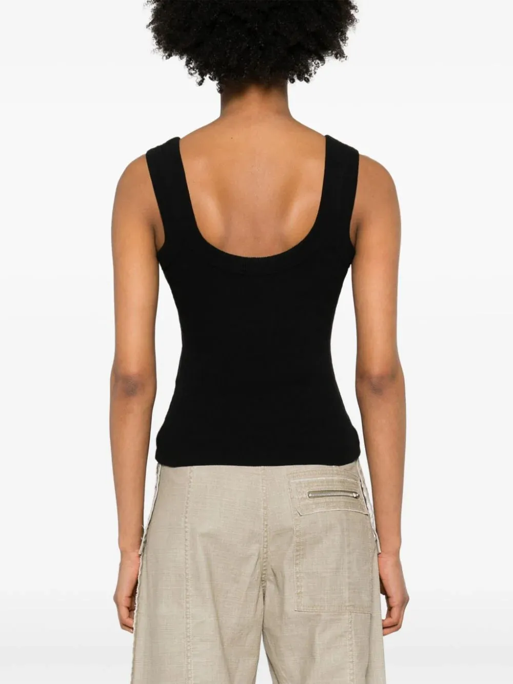 Tank top with embossed logo