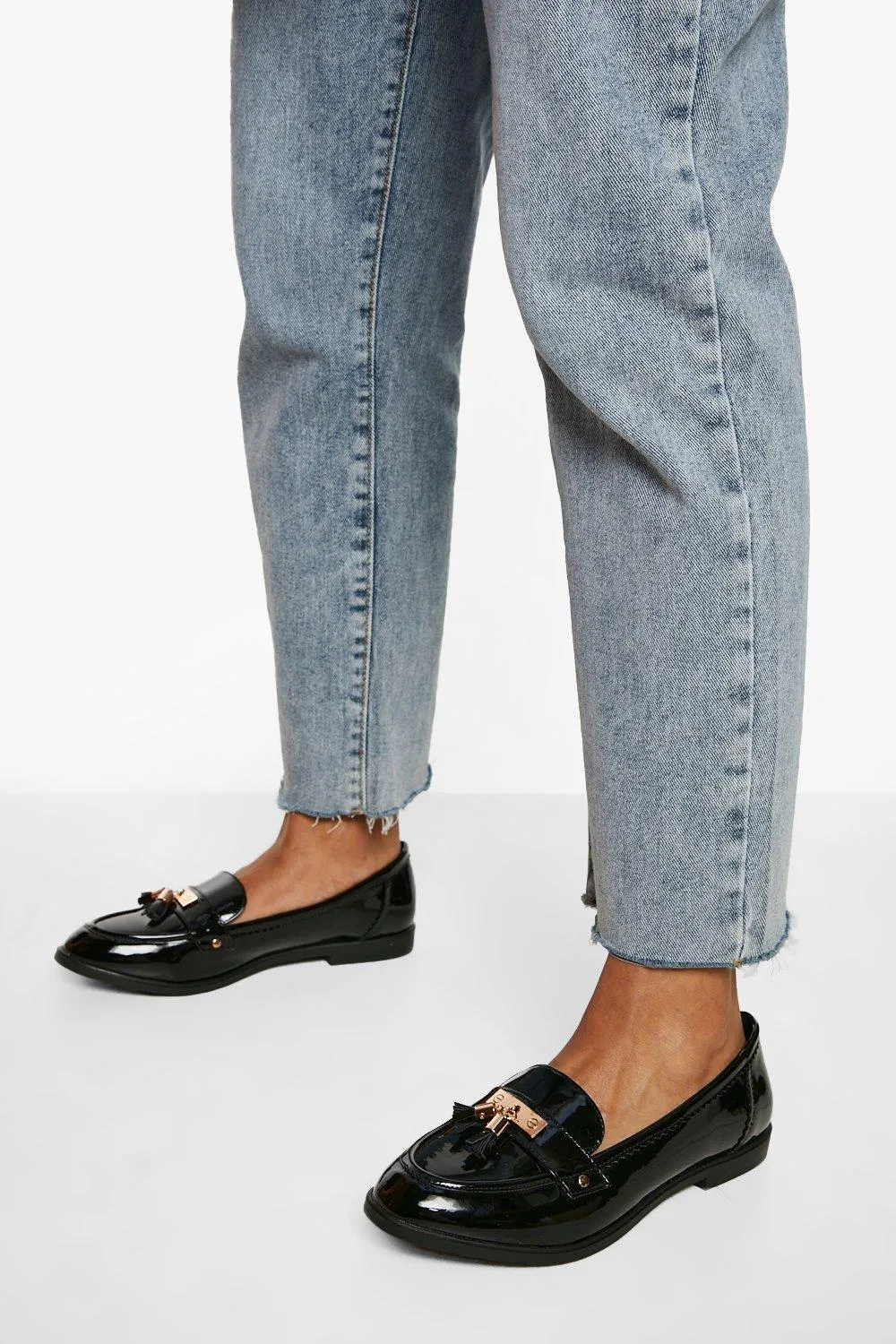 Tassel Detail Patent Loafers