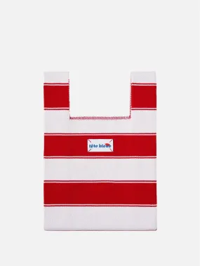 TETE BLEUE Lea Striped Knit Tote Bag - Red