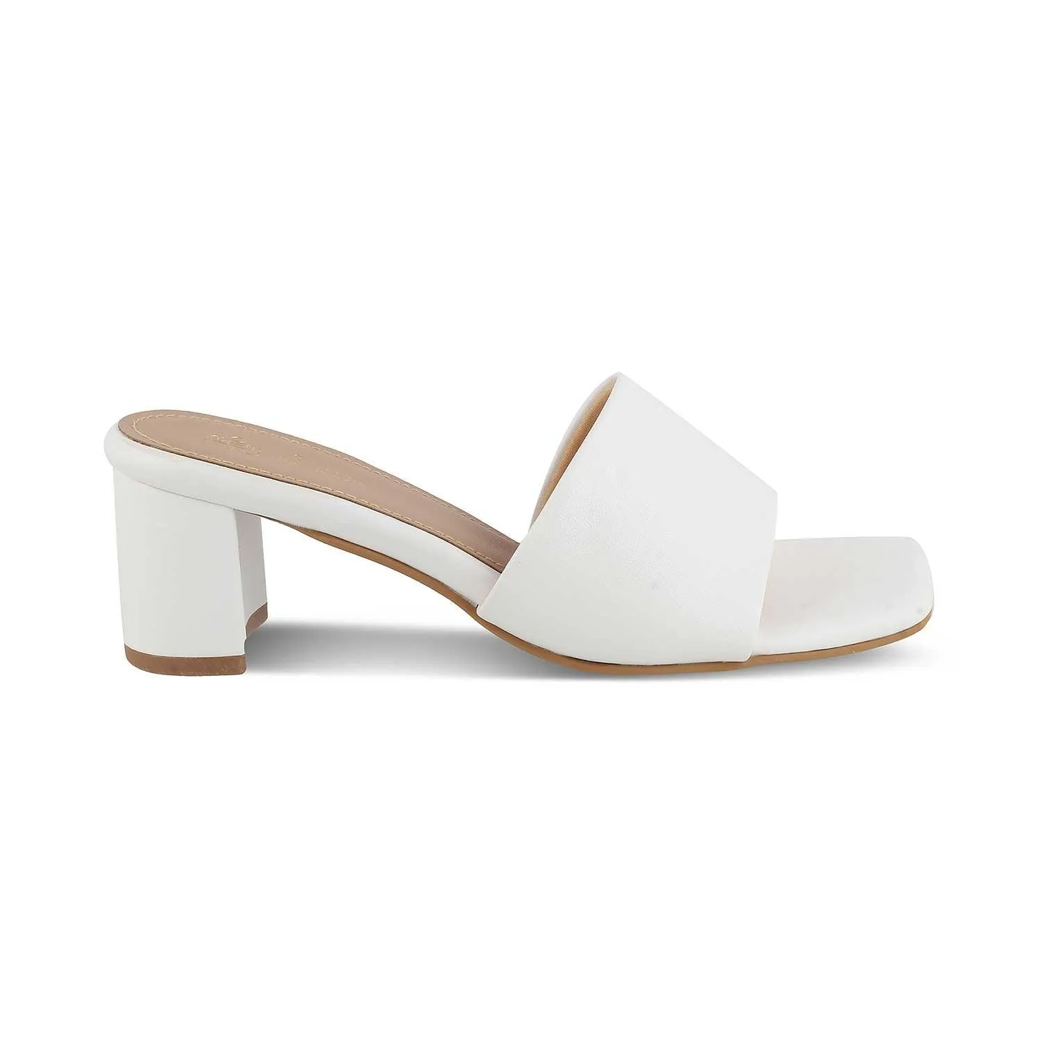 The Barie White Women's Casual Block Heel Sandals Tresmode