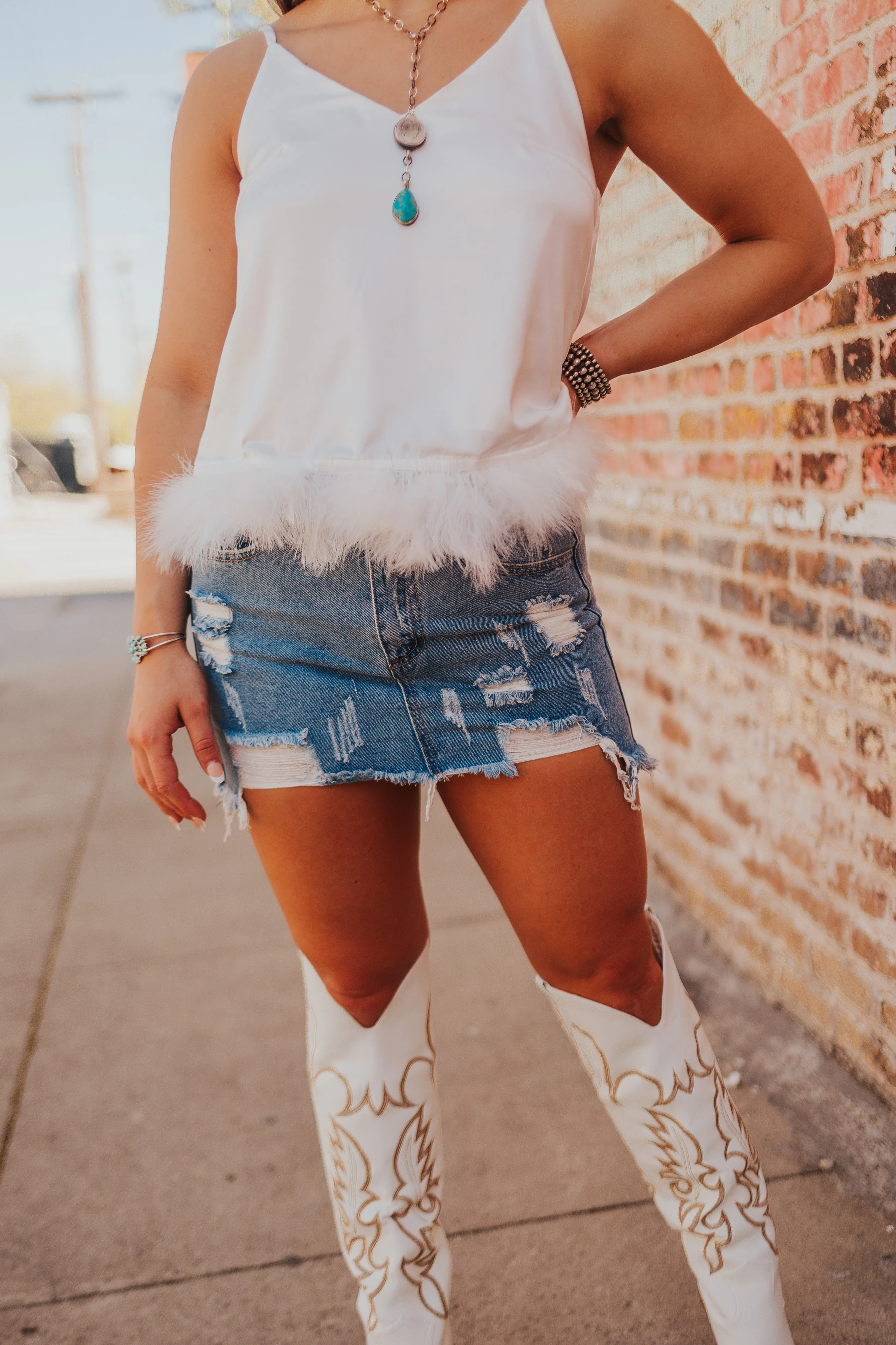 The Lane Denim Skirt