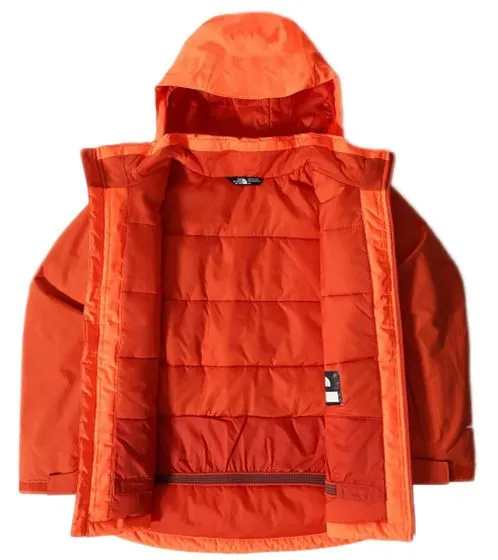 THE NORTH FACE Chaqueta de invierno repelente al agua para niño con capucha extraíble chaqueta para la nieve NF0A5G9719H naranja