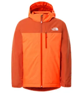 THE NORTH FACE Chaqueta de invierno repelente al agua para niño con capucha extraíble chaqueta para la nieve NF0A5G9719H naranja