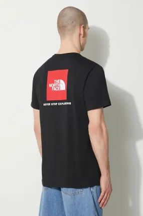 The North Face cotton t-shirt M S/S Redbox Tee men’s black color NF0A87NPJK31