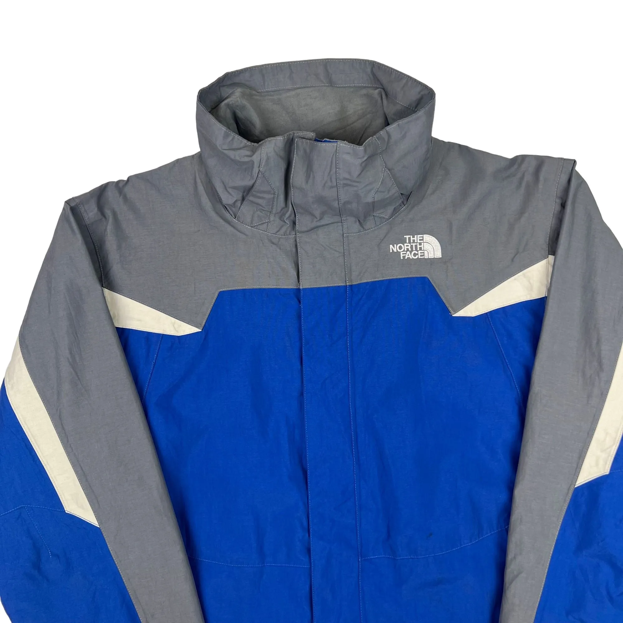 The North Face Hyvent Hooded Windbreaker Jacket Blue Grey