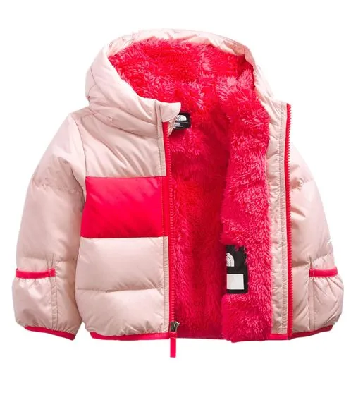 THE NORTH FACE Moondoggy Felpa con cappuccio Piumino per bambini Giacca invernale riscaldante per ragazze NF0A4TJP3C1 Rosa