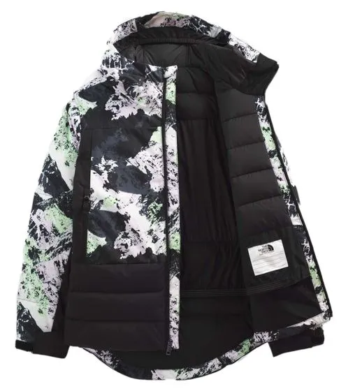 THE NORTH FACE Pallie Daunen-Jacke Winter-Jacke für Mädchen mit DWR-Beschichtung Schnee-Jacke im Allover-Print NF0A7UN599D Schwa