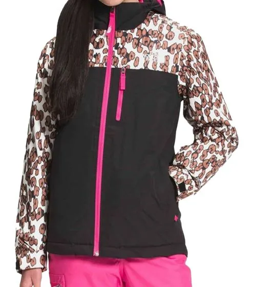 THE NORTH FACE Snowquest Plus JKT Kinder Mädchen Ski-Jacke wasserdichte Schnee-Jacke mit Kapuze NF0A5G972AL Bunt