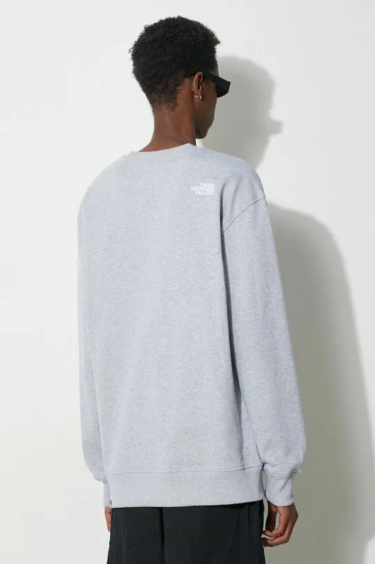 The North Face sweatshirt M Essential Crew men's gray color NF0A7ZJADYX1