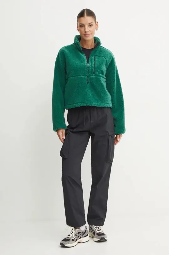 The North Face sweatshirt TNF Extreme Pile women's green color smooth NF0A88ZCS9W1