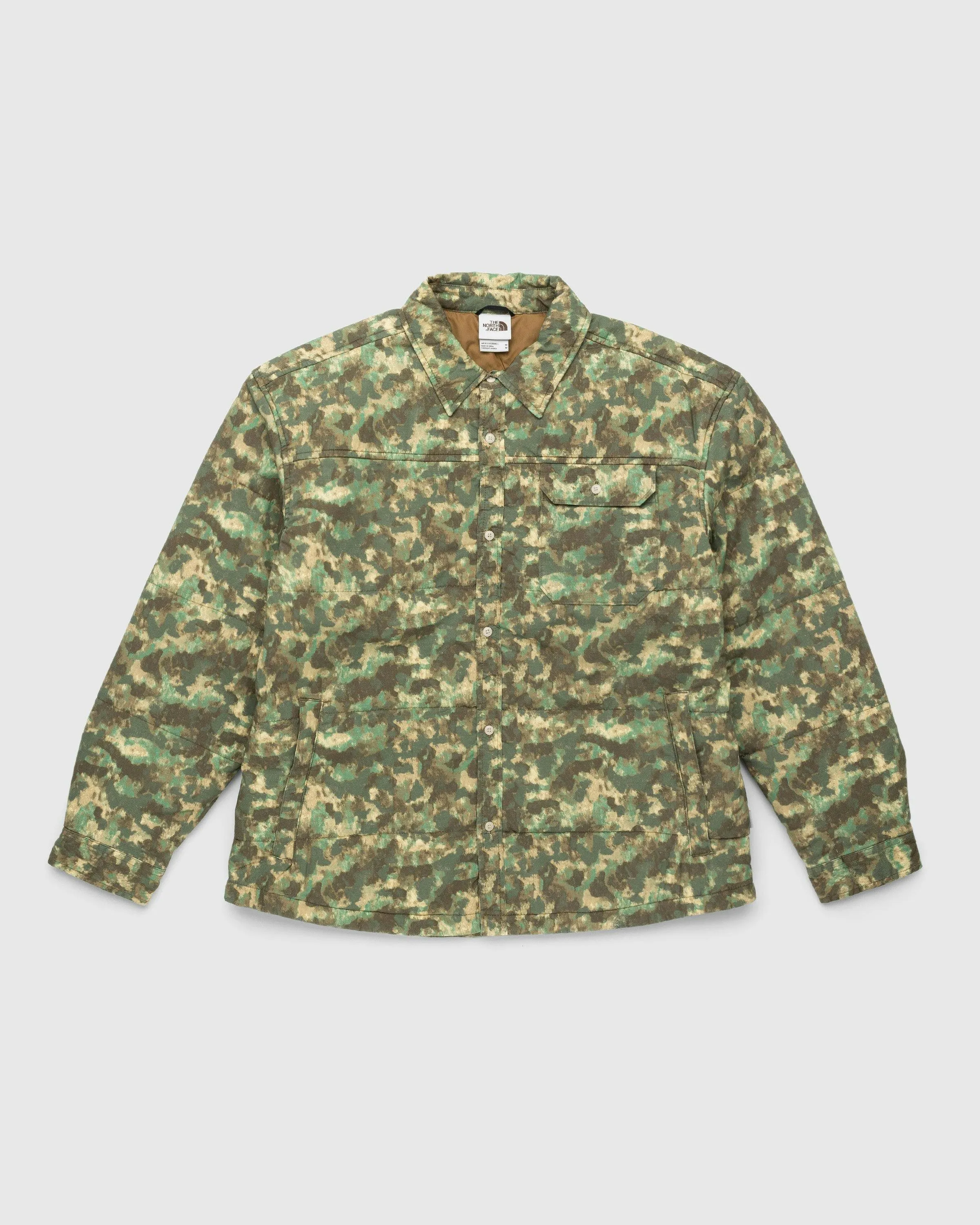 The North Face – M66 Utility Rain Jacket Military Olive/Stippled Camo Print | Highsnobiety Shop
