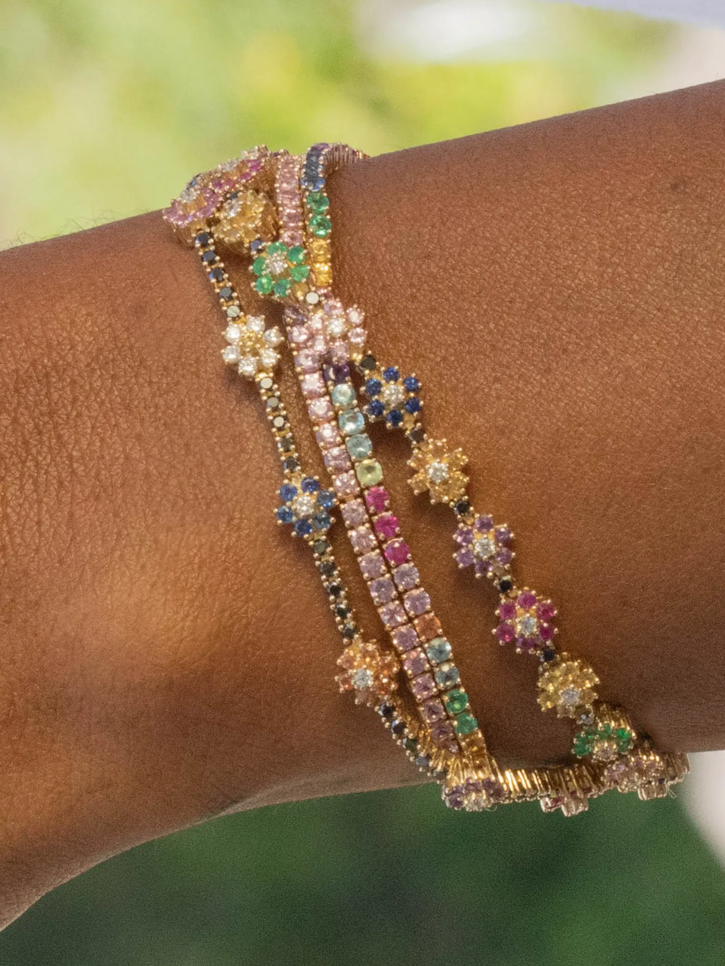 The Perfect Tennis Bracelet - Rainbow / 14k Yellow Gold