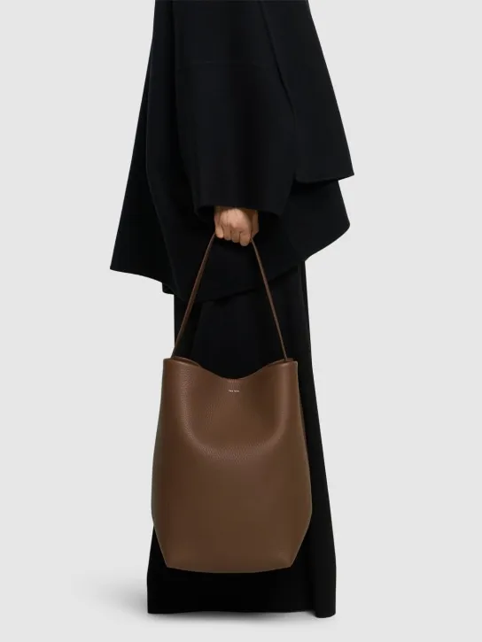The Row   Large N/S Park grain leather tote bag 